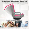 Folding Floor Gaming Chair Adjustable 6-Position Floor Chair w/ 360° Swivel Base