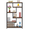 5-Tier Industrial Bookshelf Bookcase Standing Shelving w/ Open Display Storage