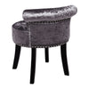 Contemporary Vanity Stool Fabric Velvet Dressing Table Upholstered Makeup Chair