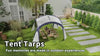 Outdoor Gazebo Event Dome Shelter Party Tent for Garden Camping Cream and Blue