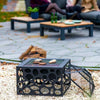 RedFire Fire Pit with BBQ Grill Black Outdoor Garden Patio Fireplace Bowl