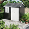 LARGE Galvanised Metal Garden Shed Apex Pent Roof Window Storage and 2 Doors