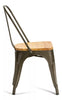 Style Industrial Metal Dining Chairs Vintage Retro Kitchen Cafe Stacking