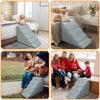 Dog Stairs Pet 3/4/5 Steps For Bed Sofa Cats Ladder Ramp With Removable Cover UK