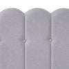 Upholstered Bed 4ft6 Double Bed frame with Wood Slats & Winged Headboard, Grey