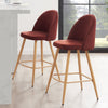 Dusk Iris Rust Velvet & Natural Set of 2 Barstools RRP £399