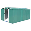 12 x 10ft Apex Metal Roof Garden Shed Storage House Outdoor Tool Box with Base