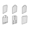 Metal Single Garden Gate Wrought Iron Barrier Doors Fence Panel Manor Entrance