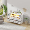 10 Drawers Chest of Drawers Bedside Cabinet Storage Bedroom Furniture Non-woven