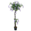 Artificial Realistic Purple Wisteria Tree in Pot Plant for Outdoor Décor, 160cm