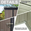 Galvanized Steel Garden Storage Shed Metal Outdoor Bike Shed with Doors