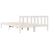 Long Bed Frame without White 160x210 Solid Wood Pine W9F0