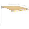 Manual Retractable Awning with LED 350x250 cm Yellow and White