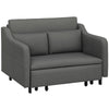 Pull Out Sofa Bed, Fabric 2 Seater Sofa Couch for Living Room, Grey