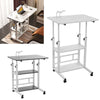 Folding OverBed Table Tray Adjustable Mobility Aid Chair PC Laptop Storage Shelf