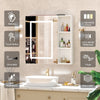 LED Lights Bathroom Mirror Cabinet Battery Powered Extra Large Storage Cabinet