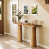 63-Inch Solid Wood Console Table Farmhouse Entryway Table Rectangular Sofa Table