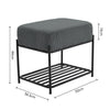 Upholstered Shoe Bench Stool Fabric Padded Seat Side Chair Shoes Storage Rack UK