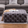 Chesterfield 100cm Extra Large Velvet Coffee Table Footstool Pouffe Seat Ottoman
