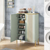 Shoe Cabinet with Doors, 6-Tier Wooden Shoe Storage Cabinet for Entryway, Closet