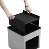 Folding Storage Ottoman Box Drawer Footstool Foldable Bench Chair Footrest Linen