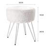 Round Dressing Table Stool Soft Fluffy/Velvet Piano Chair Makeup Seat Wire Legs