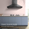 COMFEE' 60/90 cm Extractor Hood Wall Mounted Range Hood with LED&Carbon Filters