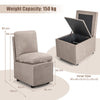 Modern Armless Accent Chair Bedroom Single Sofa Lounge Chair with Storage
