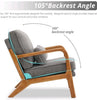 Corduroy Accent Chair Padded Armchair Lounge Sofa Seat for Living Room