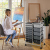 15 Drawer Rolling Storage Cart Tools Scrapbook Paper Organizer Office Cart