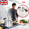 22L Larger Pressure Cooker Commercial Pressure Canner Pot W/Pressure Gauge