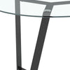 Clear Top/Black Base Glass Coffee Table/Side Table/for Living Room & Dining Room