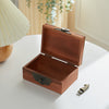 Retro Wood Treasure Box Chest Trunk Jewelry Gift Storage Case with Metal Lock UK