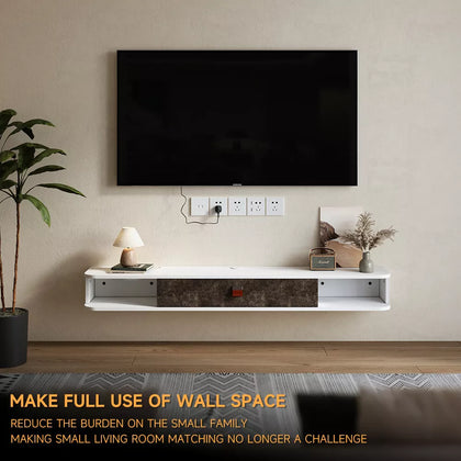 1.2/1.4M Floating Wall Cabinet TV Unit Entertainment Unit Display Cupboard Stand