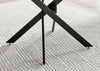 Novara 120cm White Marble Effect Black Leg Table