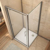800x800 Shower Enclosure 6mm Glass Pivot Door+Side Panel+ Stone Tray FREE Waste