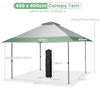 13x13FT Outdoor Pop-Up Gazebo Canopy Tent Instant Sun Shelter with Wheeled Bag