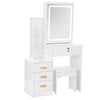 Dressing Table With Drawers Mirror Stool Set Makeup Desk Vanity Table Bedroom UK