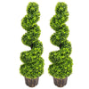 2X Realistic Potted Topiary Trees Artificial Boxwood Fake Grass Plant Tree Ball