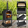 3-Tier Outdoor Garden Pizza Oven w/ Chimney Freestanding Charcoal BBQ Grill