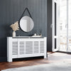 Radiator Cover Adjustable White Painted MDF Wood Cabinet Traditional Furniture