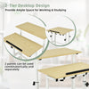 2-Tier Adjustable Standing Desk Mobile Sit Stand Desk Office Laptop Cart