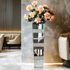 Tall Crushed Diamond Vase Crystal Sparkly Silver Flower Vase Party Birthday Gift