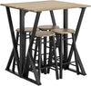 5-Piece Industrial Breakfast Bar Table Set, Folding Dining Table with 4 Stools