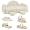 Kids Play Couch Set Fold Out Modular Sofa Creative Playhouse Creamy White New