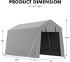 Outdoor Storage Shelter Shed 7x12 FT Waterproof Carport Bike Canopy Garage Tent