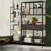 Industrial Bookshelf Bookcase Artwork Display Stand 5-Tier Open Display Etagere