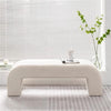 Teddy Velvet Upholstered Accent Large Boucle Bench Bed End Window Seat Ottoman