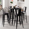 Industrial Metal Breakfast Bar Table Stools Cafe Bistro Bar Stool Dining Chairs