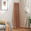 Bedroom Carved Privacy Screen 4-Panel Room Divider-Walnut